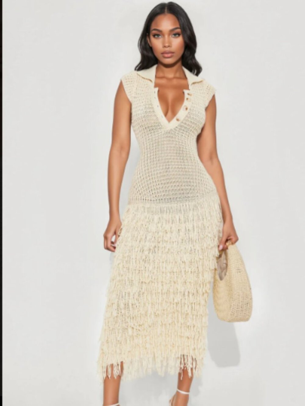 Catalina Crochet Maxi Dress - Fashion Nova
